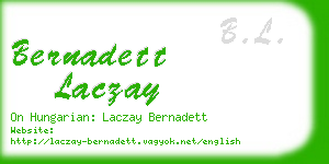 bernadett laczay business card